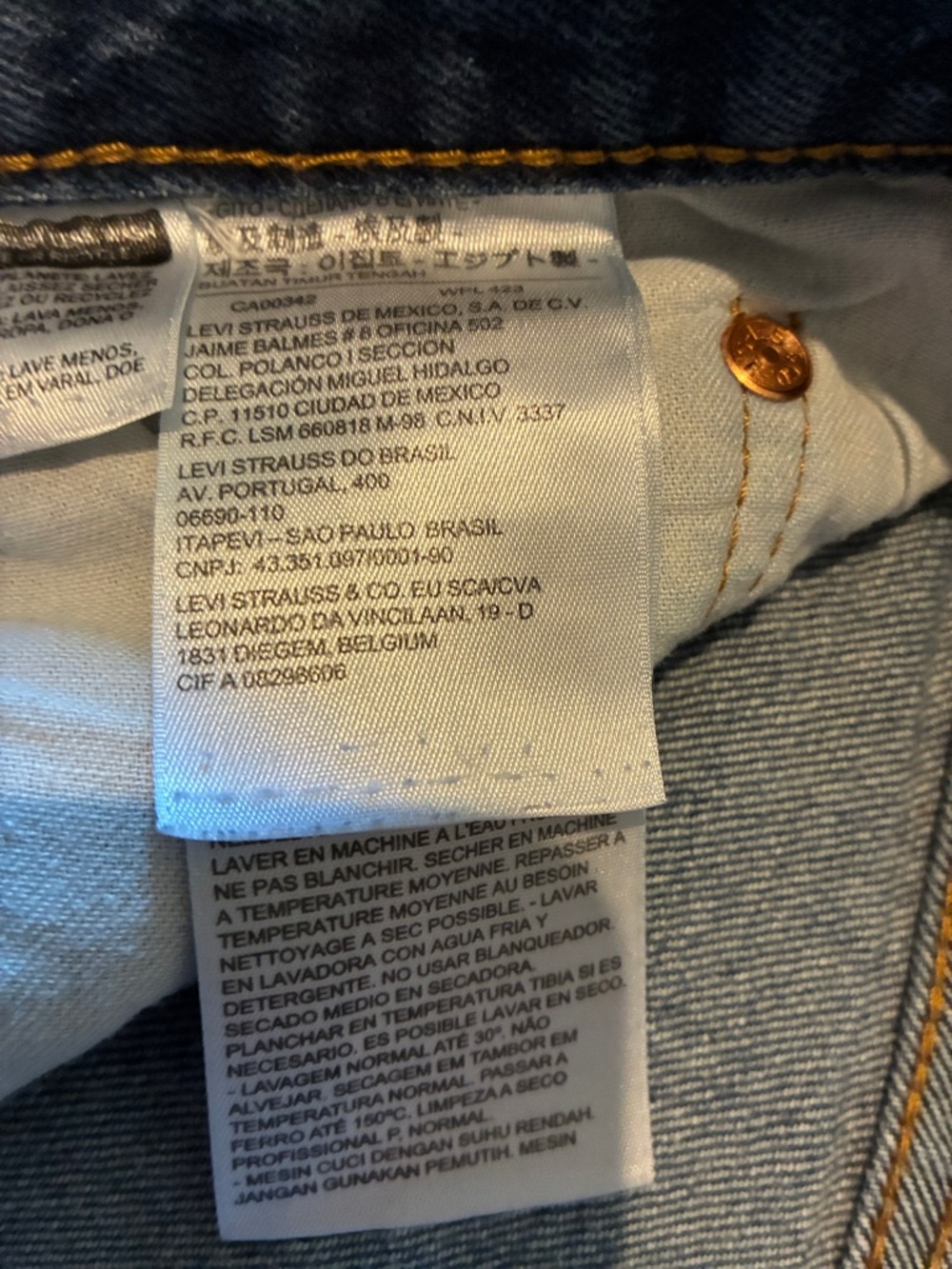 Classic Dark Blue Men's Jeans - Picture 6 of 12
